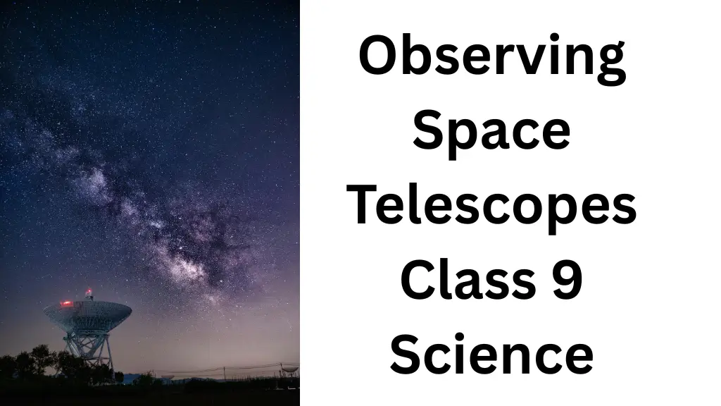 Observing Space Telescopes Class 9 Science